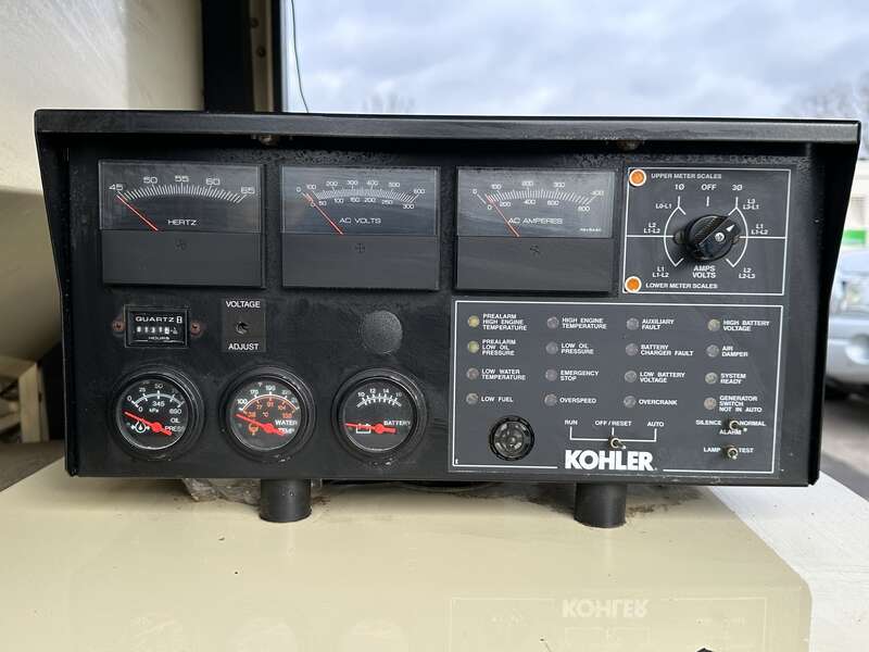 Used Kohler 150REZG Natural Gas / Propane Generator, 133 Hrs
