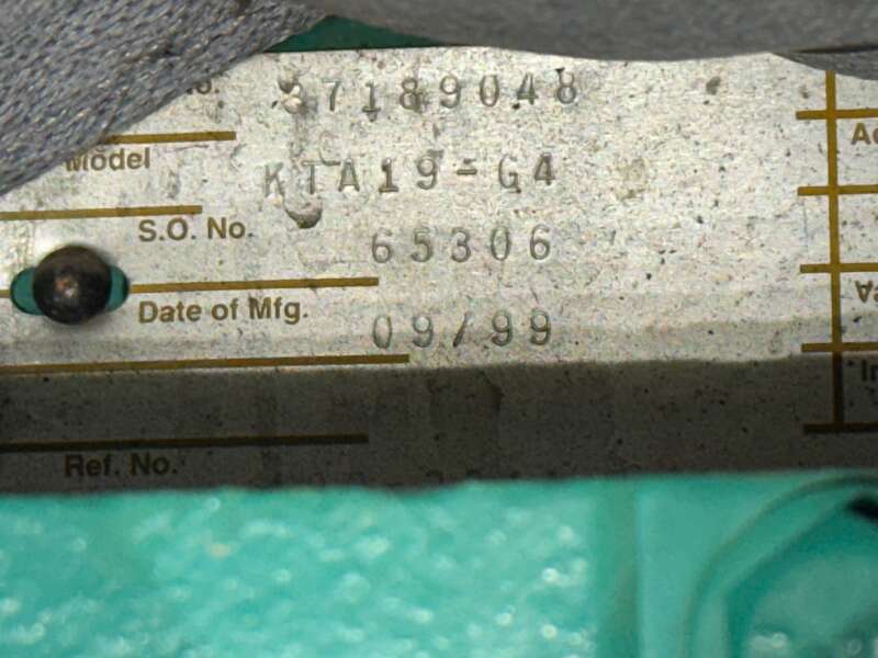 Used Cummins DFED KTA19-G4 Diesel Generator, 175 Hrs