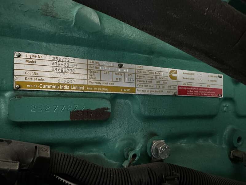 Used Cummins DFGB VTA28-G5 Diesel Generator, 63 Hrs