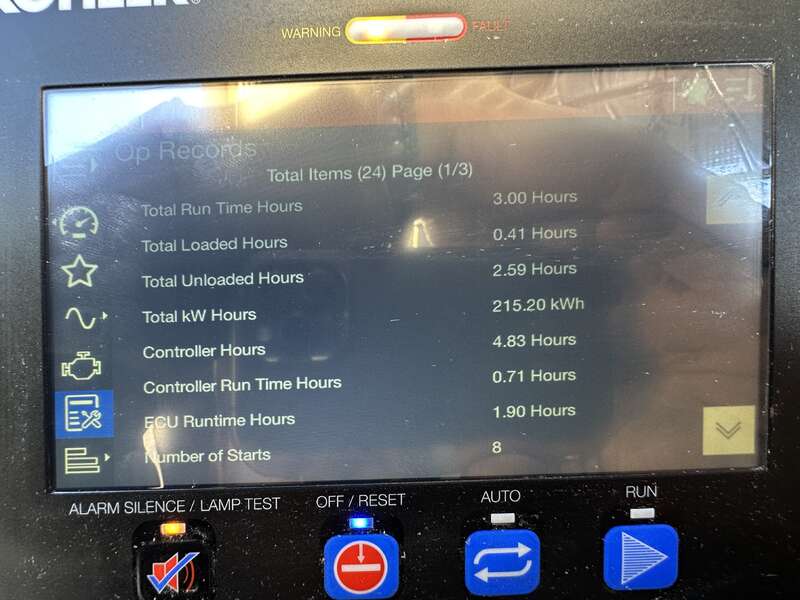 New Kohler 600REOZVB TWD16444GE Diesel Generator, 3 Hrs, EPA Tier 2