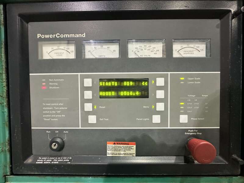 Used Cummins DFAC LTA10-G1 Diesel Generator, 517 Hrs