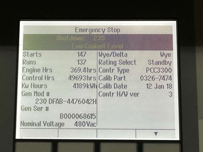 Used Cummins DFAB Diesel Generator, 370 Hrs