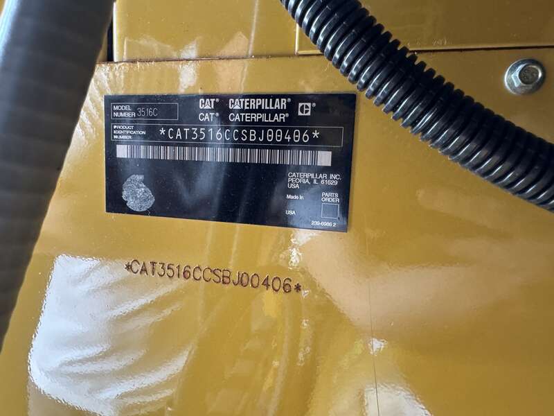 Used Caterpillar 3516C Diesel Generator, 234 Hrs, EPA Tier 2