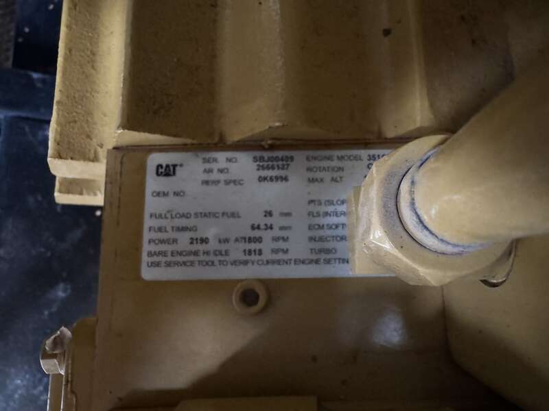 Used Caterpillar 3516C Diesel Generator, 237 Hrs, EPA Tier 2