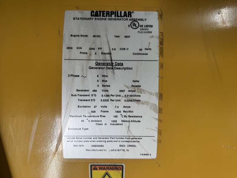 Used Caterpillar 3516C Diesel Generator, 237 Hrs, EPA Tier 2