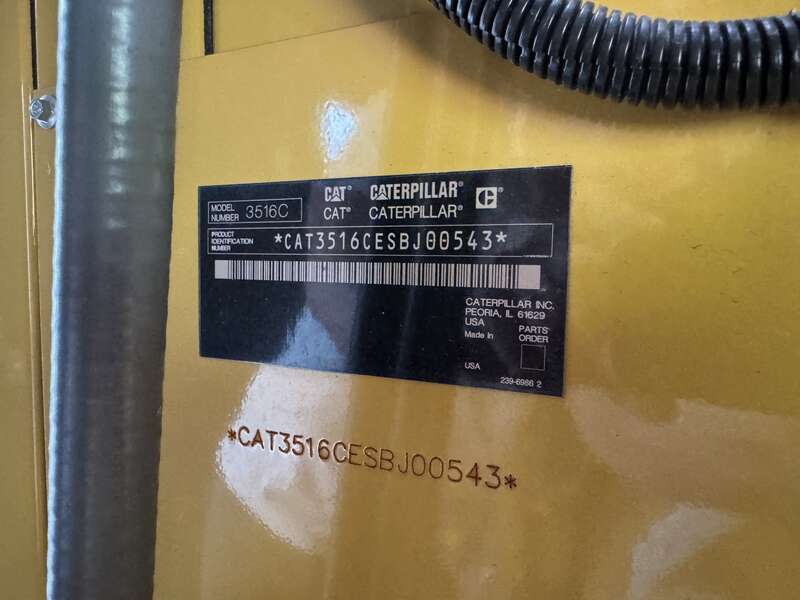 Used Caterpillar 3516C Diesel Generator, 237 Hrs, EPA Tier 2