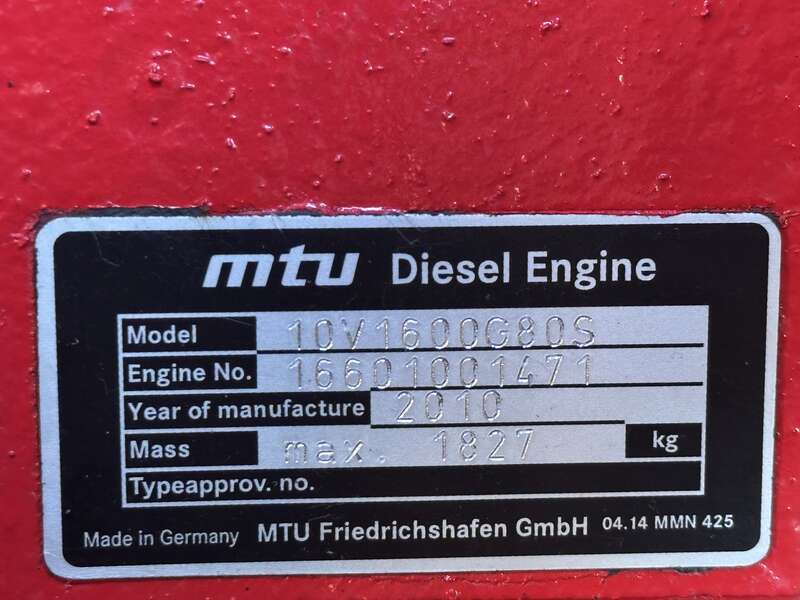 Used MTU DS00500 10V1600G80S Diesel Generator, 585 Hrs, EPA Tier 2