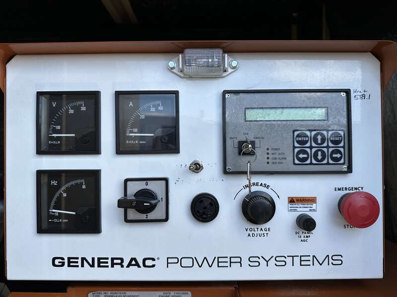 Used Generac SD080 Diesel Generator, 802 Hrs, Single Phase
