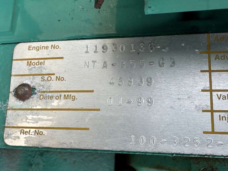 Used Cummins 350DFCC NTA-855-G3 Diesel Generator, 889 Hrs