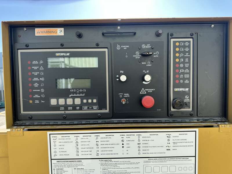 Used Caterpillar 3412 Diesel Generator, 874 Hrs