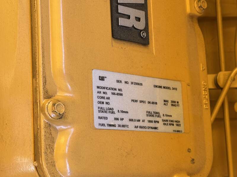 Used Caterpillar 3412 Diesel Generator, 989 Hrs
