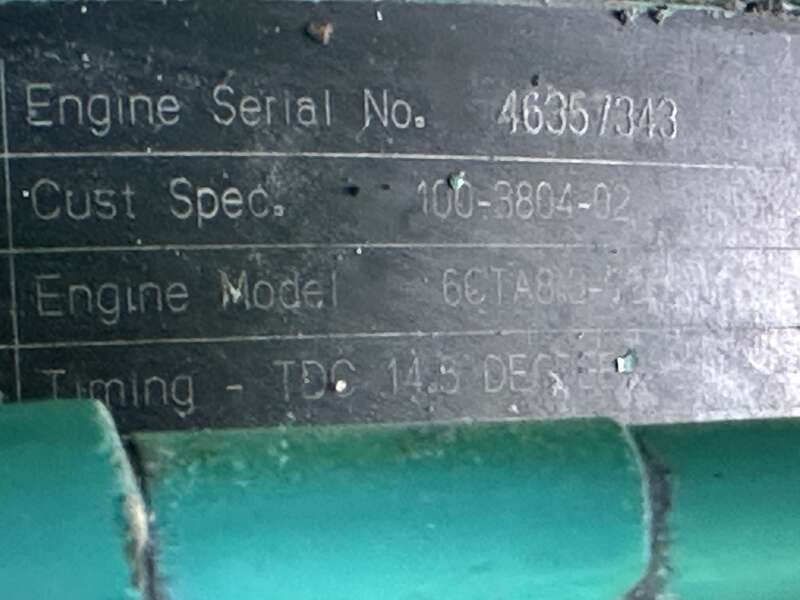 Used Cummins DGFA Diesel Generator, 188 hrs