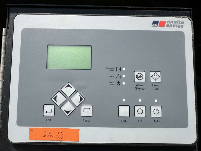Used MTU DS200 Diesel Generator, 27 Hrs, EPA Tier 3