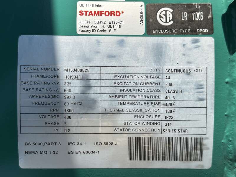 Used Cummins DQPAA QSK19-G8 Diesel Generator, 45 Hrs, EPA Tier 2