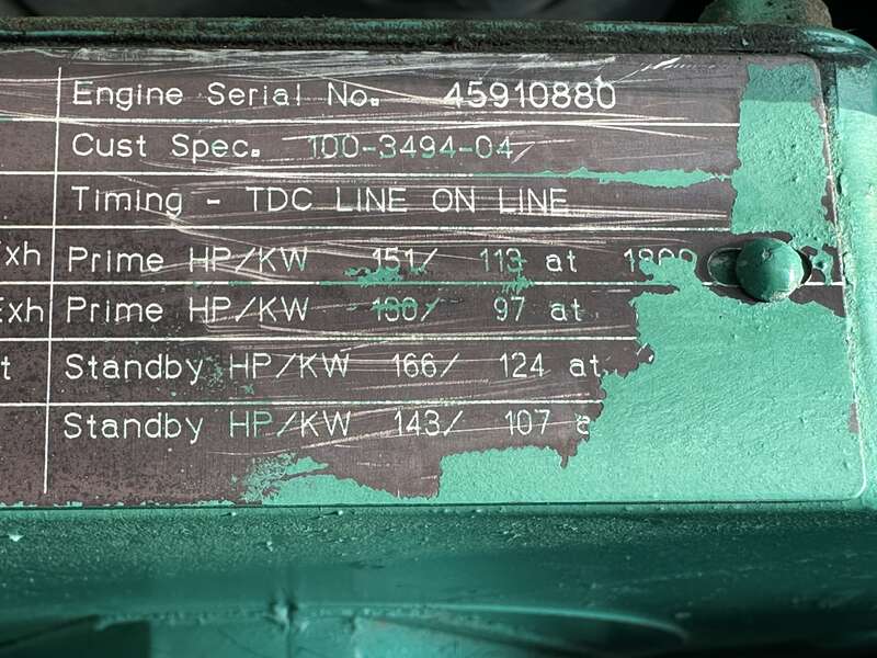Used Cummins DGDA Diesel Generator, 812 Hrs