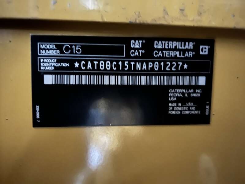 Used Caterpillar C15 Diesel Generator 152 Hrs EPA Tier 2