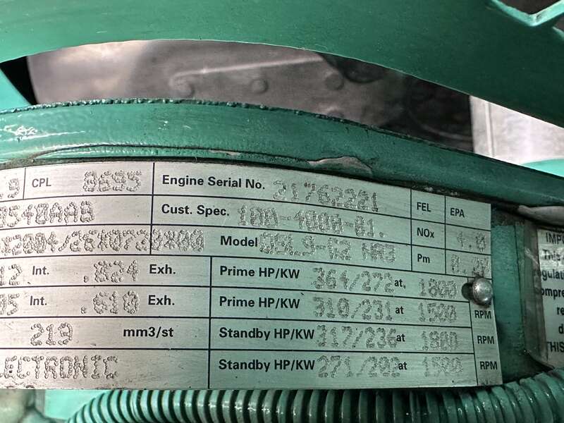 Used Cummins DSHAA QSL9-G2 Diesel Generator, 196 Hrs, EPA Tier 3