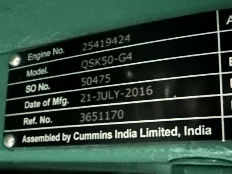 Used Cummins DQGAA Diesel Generator, 241 Hrs, EPA Tier 2