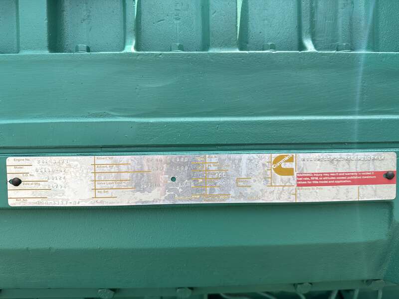 Used Cummins DFHB QST30-G2 Diesel Generator 420 Hrs