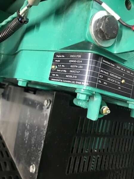 Used Cummins DQKAF Diesel Generator, 184 Hrs, EPA Tier 2