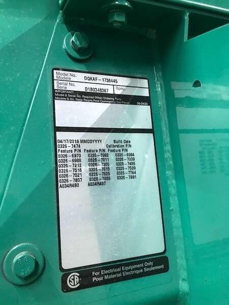 Used Cummins DQKAF Diesel Generator, 184 Hrs, EPA Tier 2