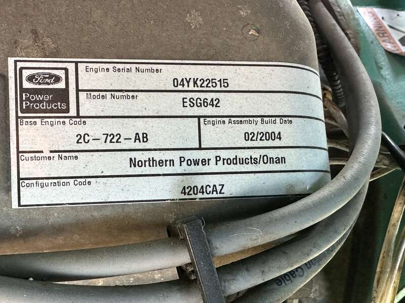 Used Cummins GGFE Natural Gas / Propane Generator, 10 Hrs 1 or 3 Phase