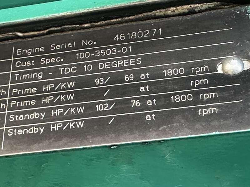 Used Cummins 4TB3.9-G4 Diesel Generator, 844 Hrs