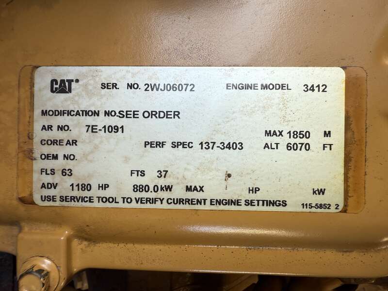 Used Caterpillar 3412 Diesel Generator, 852 Hrs
