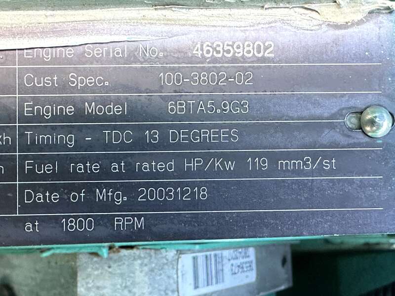 Used Cummins DGDK Diesel Generator, 214 Hrs