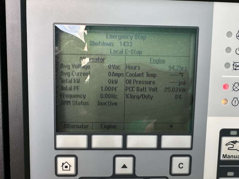 Used Cummins DFED KTA19-G4 Diesel Generator, 95 Hrs