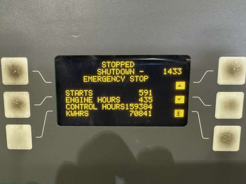 Used Cummins DFEK QSX15-G9 NR2 Diesel Generator 436 Hrs EPA Tier 2