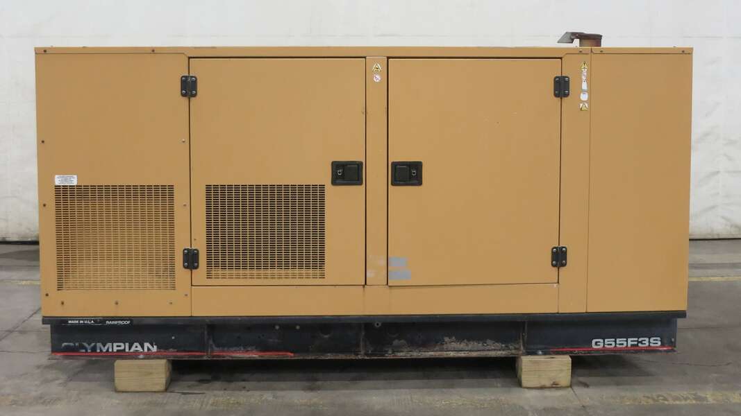 Used Caterpillar / Olympian G55F3S Natural Gas / Propane Generator, 1093 Hrs, Single Phase