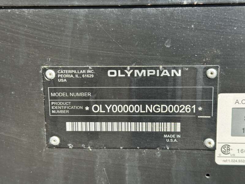 Used Caterpillar / Olympian G55F3S Natural Gas / Propane Generator, 1093 Hrs, Single Phase