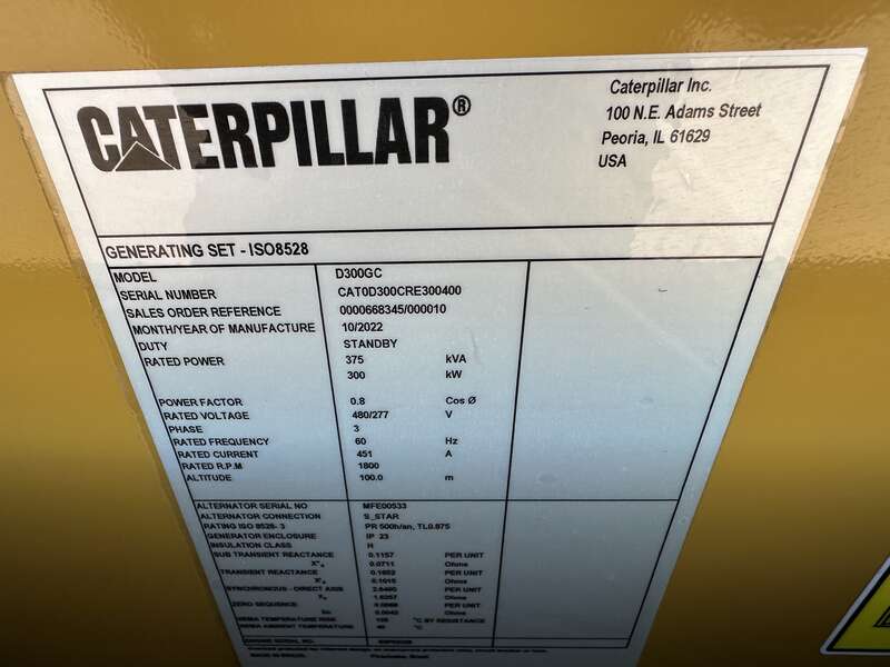 New Caterpillar C9 Diesel Generator 0 Hrs EPA Tier 3