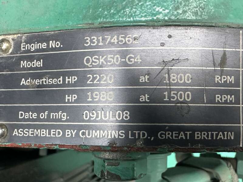 Used Cummins DQGAA Diesel Generator, 610 Hrs, EPA Tier 2