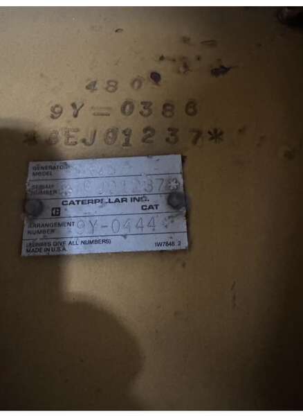 Used Caterpillar 3412 Diesel Generator, 502 Hrs
