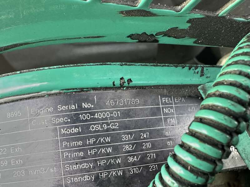 Used Cummins DSHAC QSB7-G5 NR3 Diesel Generator, 5677 Hrs, EPA Tier 3