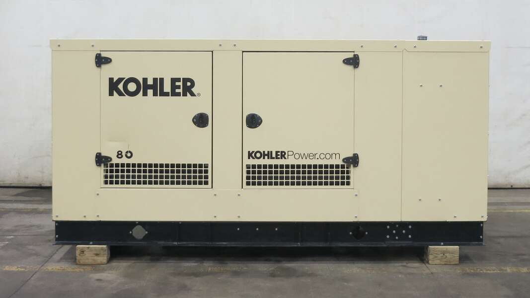 Used Kohler KG80 Natural Gas / Propane Generator, 83 Hrs, EPA Certified