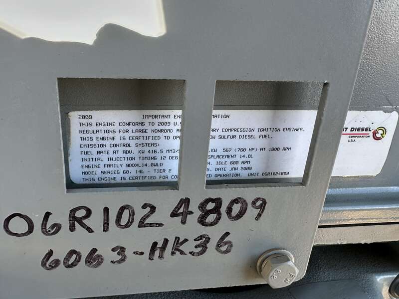 Used MTU 500RXC6DT2 Diesel Generator 501 Hrs EPA Tier 2