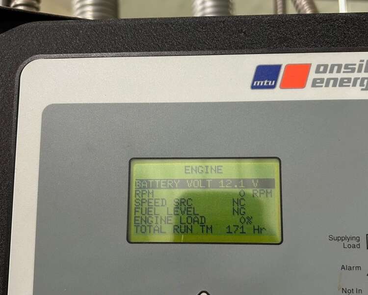 Used MTU 400RDC6N Natural Gas Generator, 171 Hrs, EPA Certified