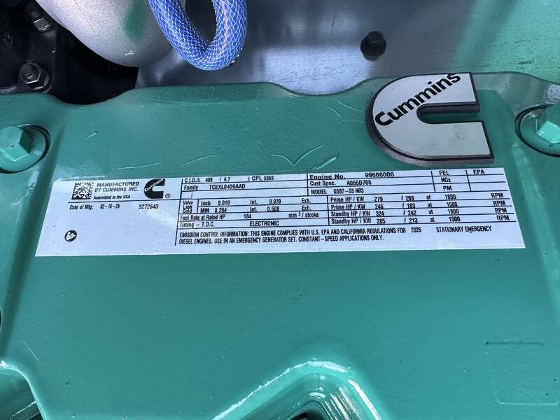 New Cummins C150D6D QSB7-G5 NR3 Diesel Generator, EPA Tier 3                            