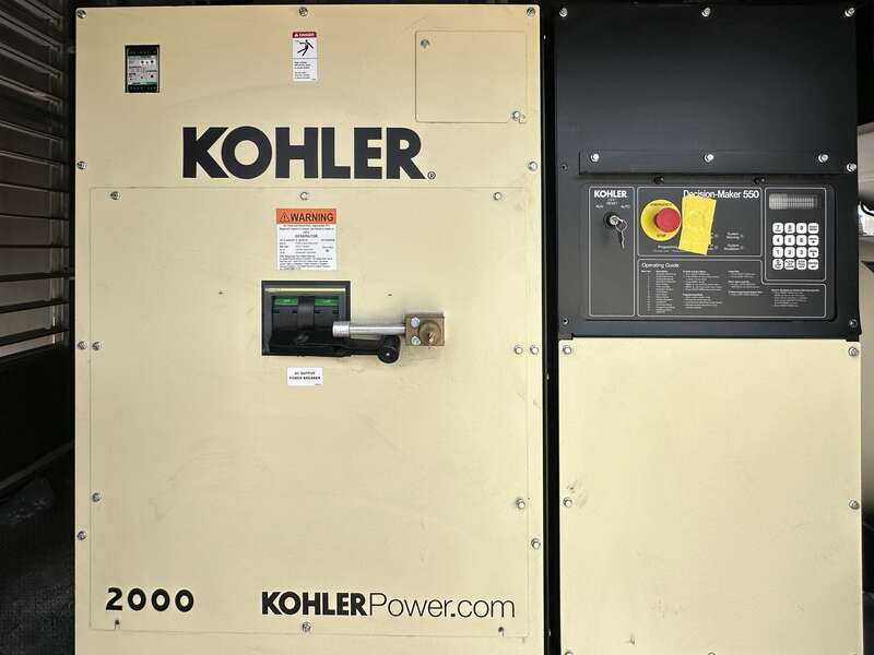 Used Kohler 2000REOZMD Diesel Generator, 223 Hrs, EPA Tier 2                            