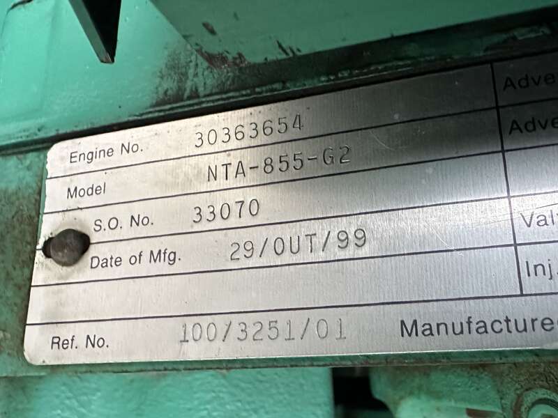 Used Cummins DFCB Diesel Generator, 765 Hrs 