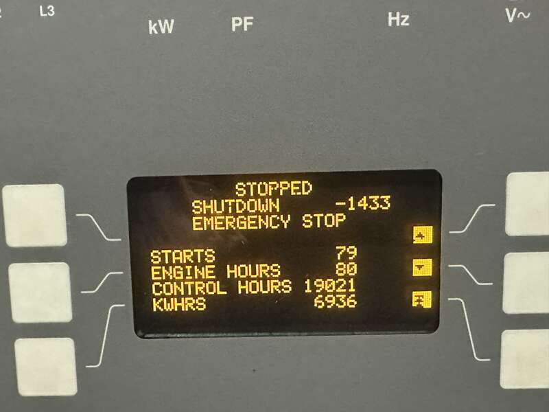 Used Cummins DFEH QSX15-G9 Diesel Generator 83 Hrs                            