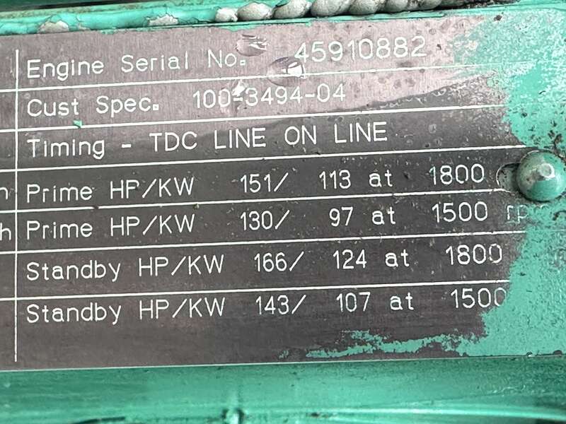 Used Cummins DGDA Diesel Generator, 728 Hrs 