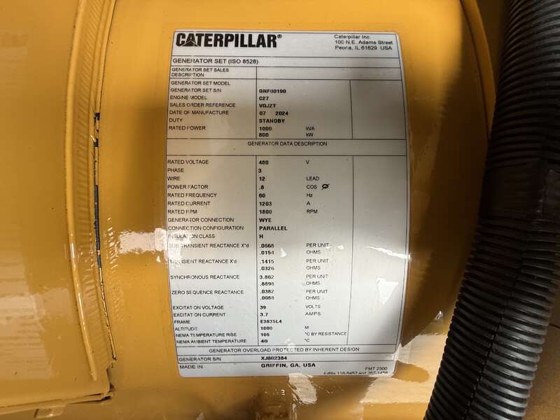 New Caterpillar C27 Diesel Generator 0 Hrs EPA Tier 2                            