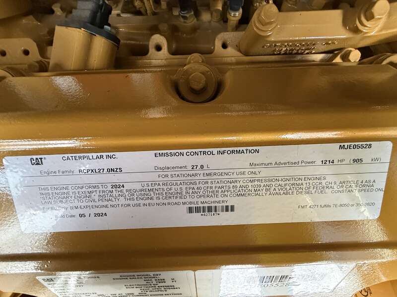 New Caterpillar C27 Diesel Generator 0 Hrs EPA Tier 2                            