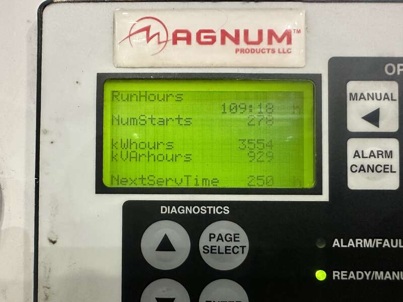 Magnum MMG180 Rental Grade Diesel Generator, 109 Hrs, EPA Tier 2                            