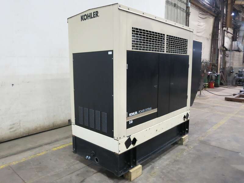 Used Kohler 50REOZJB Diesel Generator, 875 Hrs, 1 or 3 Phase 