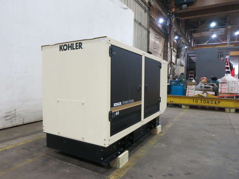 New / Surplus Kohler 60REZGB Natural Gas / LP Generator, 0 Hrs - 1 or 3 Phase                            